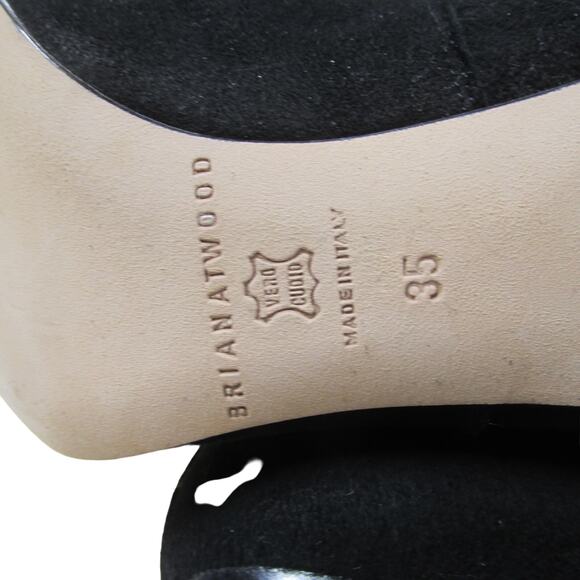 Brian Atwood NWB Sierra Over the Knee Boots with Fur Cuff Black Size 35 (US 5) - Picture 8 of 12